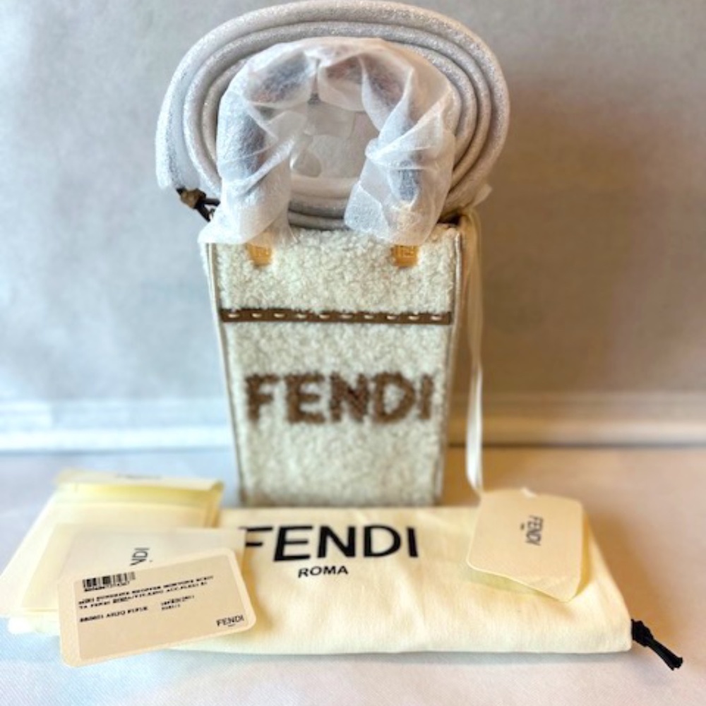 Fendi Sheepskin Mini Sunshine  Shopper
